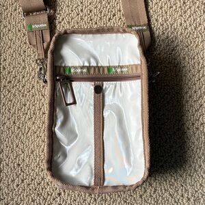 New LeSportSac Stylish Tan and White Bag. 50th anniversary.